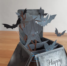 Load image into Gallery viewer, Vampire bat pop up box card
