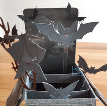 Load image into Gallery viewer, Vampire bat pop up box card
