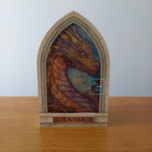 Load image into Gallery viewer, Stained glass window dragon card
