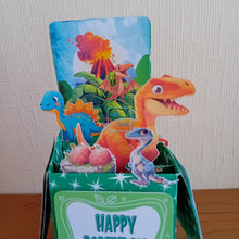 Load image into Gallery viewer, Dinosaur Jurassic pop up box card
