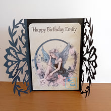 Load image into Gallery viewer, Fairy ornate gatefold card
