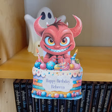 Load image into Gallery viewer, Devil and birthday cake shelf card
