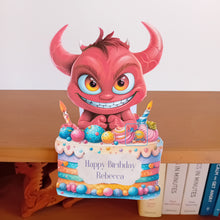 Load image into Gallery viewer, Devil and birthday cake shelf card
