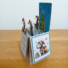 Load image into Gallery viewer, Christmas dinosaur pop up box card
