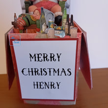 Load image into Gallery viewer, Bad grumpy Santa pop up box card
