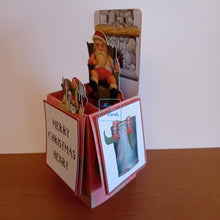 Load image into Gallery viewer, Bad grumpy Santa pop up box card
