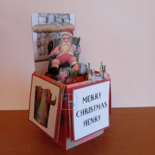 Load image into Gallery viewer, Bad grumpy Santa pop up box card
