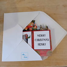 Load image into Gallery viewer, Bad grumpy Santa pop up box card
