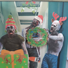 Load image into Gallery viewer, Christmas zombie doors card
