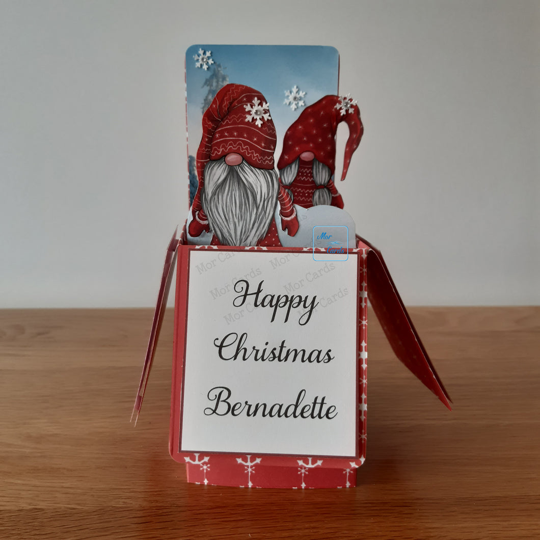 Christmas gnome / gonk pop up box card