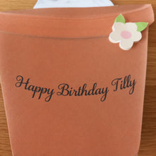 Load image into Gallery viewer, Hedgehog in a flower pot pop out card
