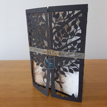 Load image into Gallery viewer, Forest creature with pipes tree gatefold card
