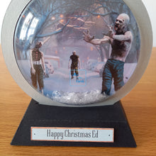 Load image into Gallery viewer, Zombie Christmas snowglobe card
