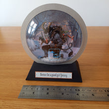 Load image into Gallery viewer, Krampus Christmas snowglobe card
