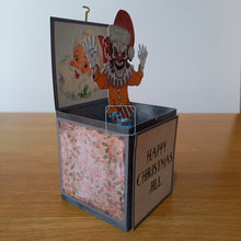 Load image into Gallery viewer, Christmas Jack in the box horror clown card
