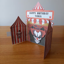 Load image into Gallery viewer, Clown / horror circus card
