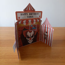 Load image into Gallery viewer, Clown / horror circus card
