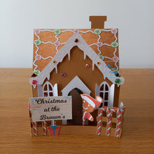 Load image into Gallery viewer, Christmas gingerbread house card
