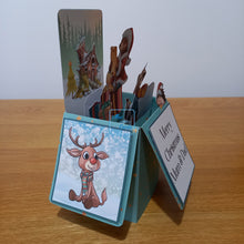 Load image into Gallery viewer, Cute Christmas animal pop up box card
