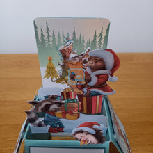 Load image into Gallery viewer, Cute Christmas animal pop up box card
