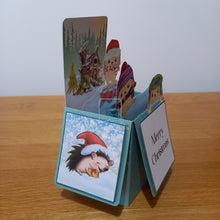 Load image into Gallery viewer, Christmas Hedgehog pop up box card
