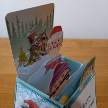 Load image into Gallery viewer, Christmas Hedgehog pop up box card
