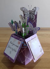 Load image into Gallery viewer, Butterfly pop up box card
