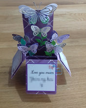 Load image into Gallery viewer, Butterfly pop up box card
