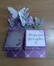 Load image into Gallery viewer, Butterfly pop up box card
