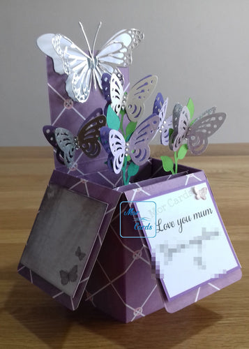 pop up box card full of butterflies