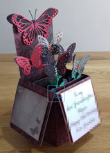 Load image into Gallery viewer, Butterfly pop up box card
