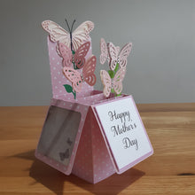 Load image into Gallery viewer, Butterfly pop up box card
