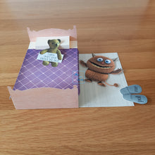 Load image into Gallery viewer, Monster under the bed pop up box card
